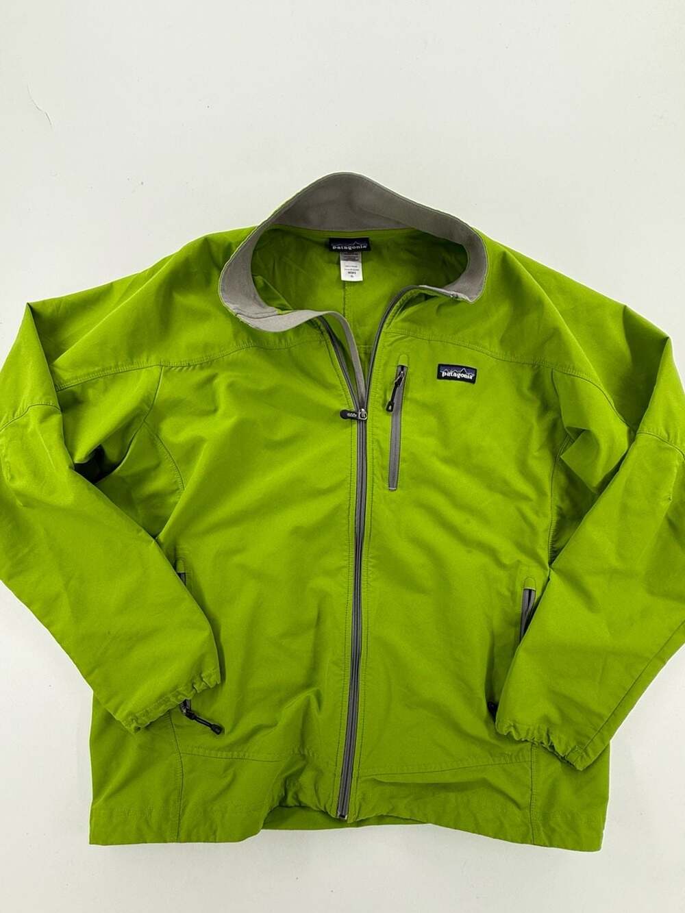 Patagonia Soft Shell Jacket Size XL Green Full Zip Stand Collar